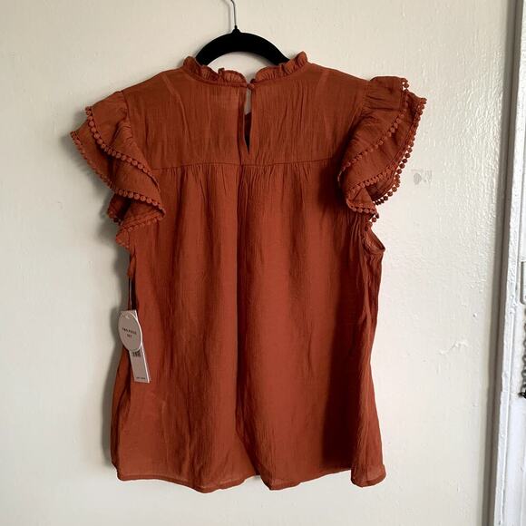 Nanette Lepore Orange Coordinate Top Wide Leg Crop Pant Set Size M NWT - Picture 7 of 16